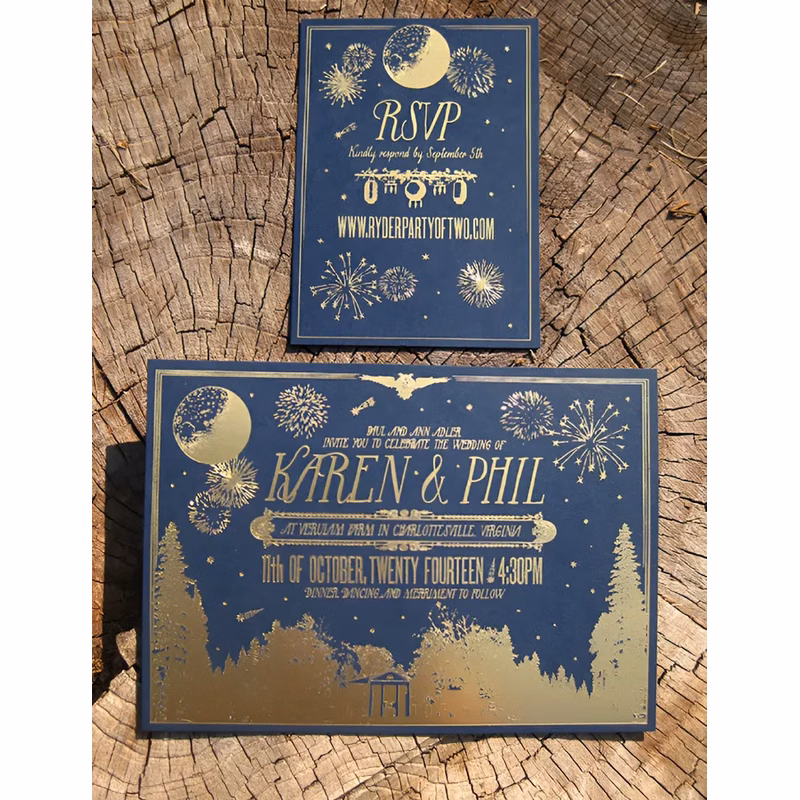 Color Foil Stamped Brochure