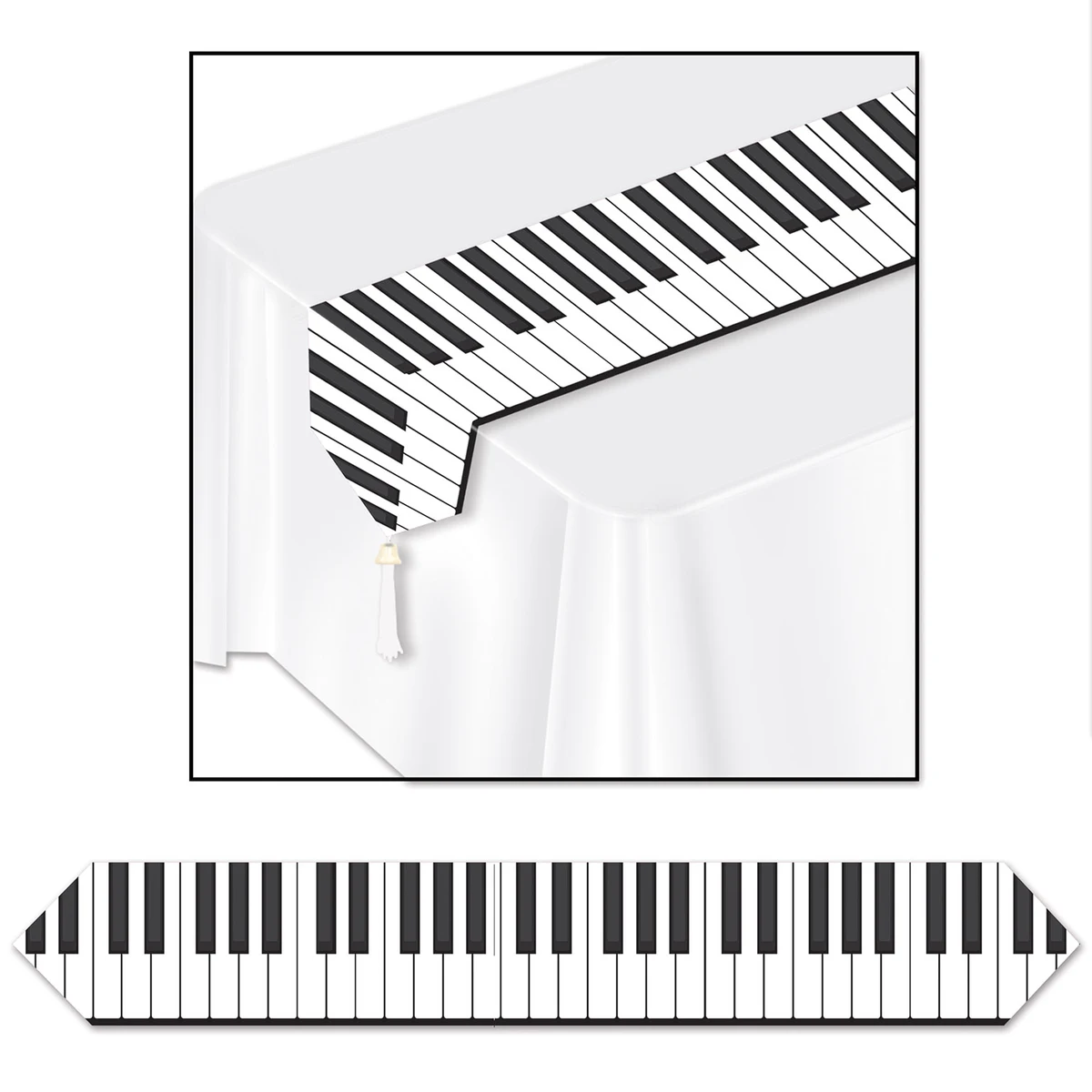 Printed Piano Keyboard Table Runner 1