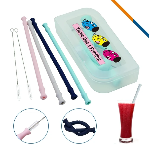 Pioneer Silicone Straws for Commutes, Fitness and Travel 1