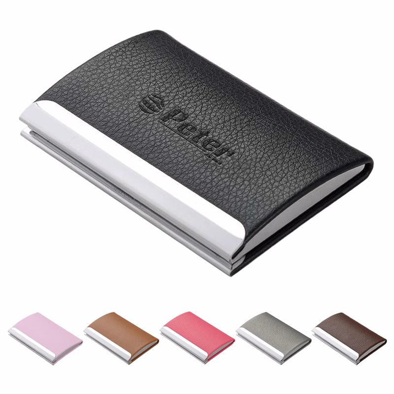 Metal PU Business Card Holder