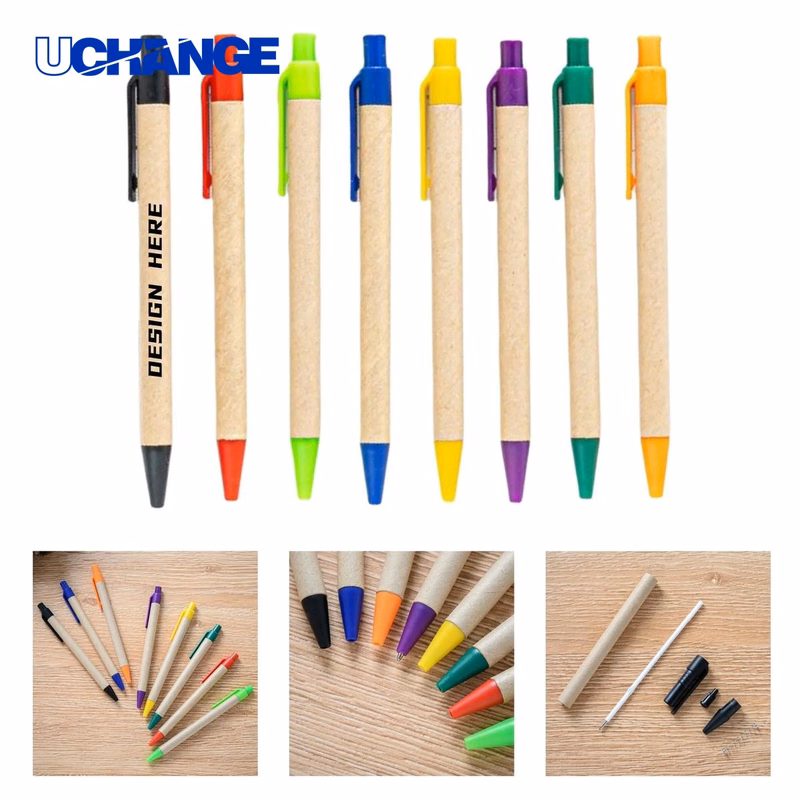 Retractable Eco Friendly Paper Barrel Ballpoint Pen