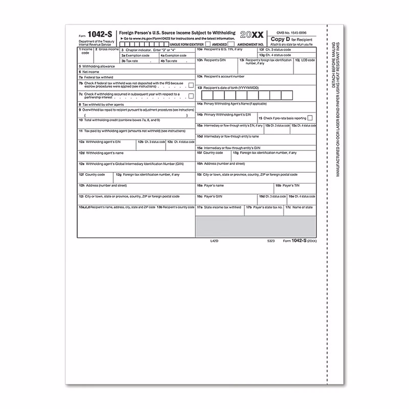1042-S, Copy D, Laser