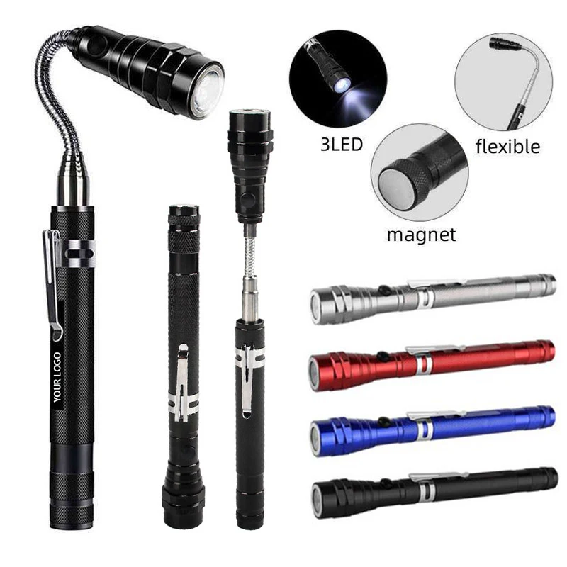 Telescopic Magnetic Pickup Tool With LED Flashlight 1