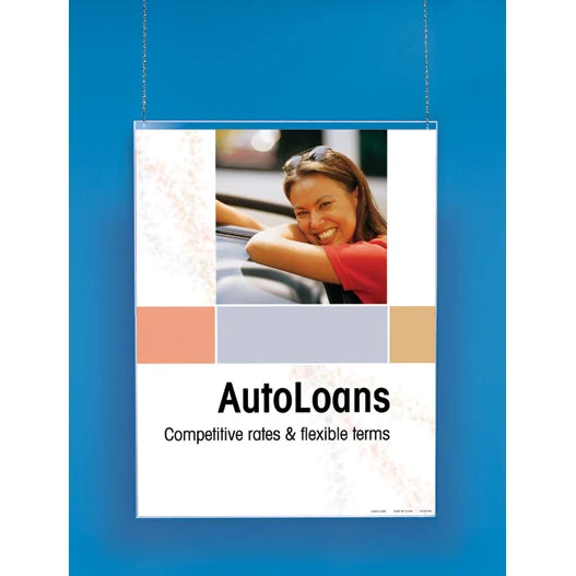 Non-glare Acrylic Drop Ceiling-Hung Poster Holder 1