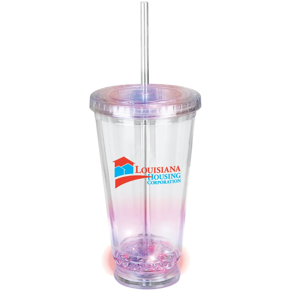16 Oz. Diamond Acrylic Tumbler w/ LED Base 1