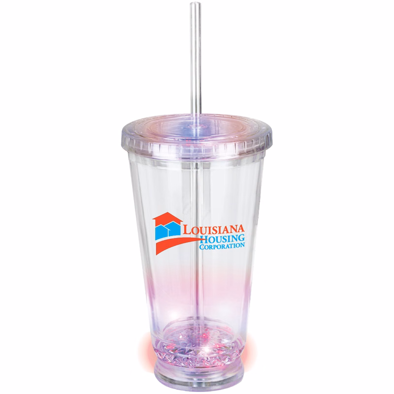 16 Oz. Diamond Acrylic Tumbler w/ LED Base
