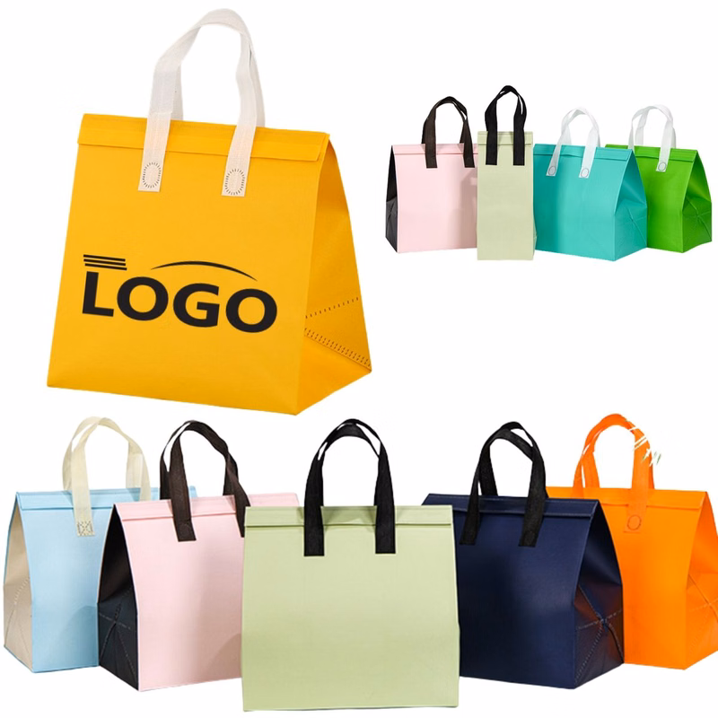 Custom Logo Aluminum Foil Insulated Non-Woven Takeout Delivery Bag