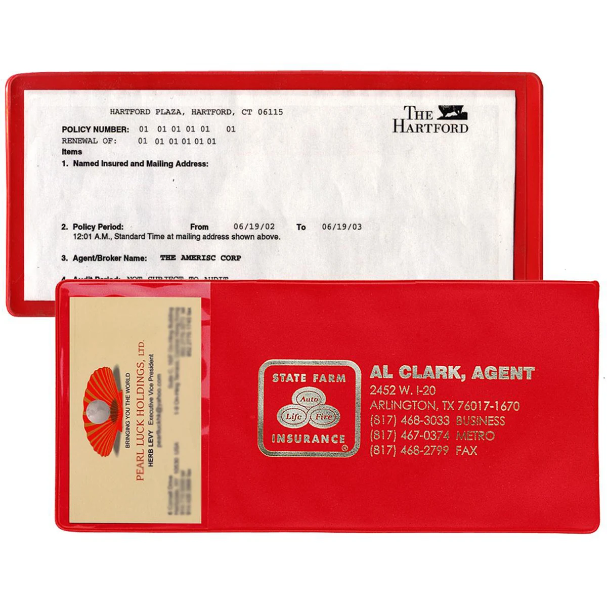 Copy-Guard Vinyl - Policy Holder with Extra Pocket (open on short side) 1