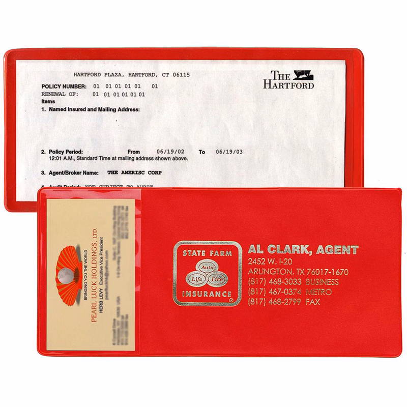 Copy-Guard Vinyl - Policy Holder with Extra Pocket (open on short side)