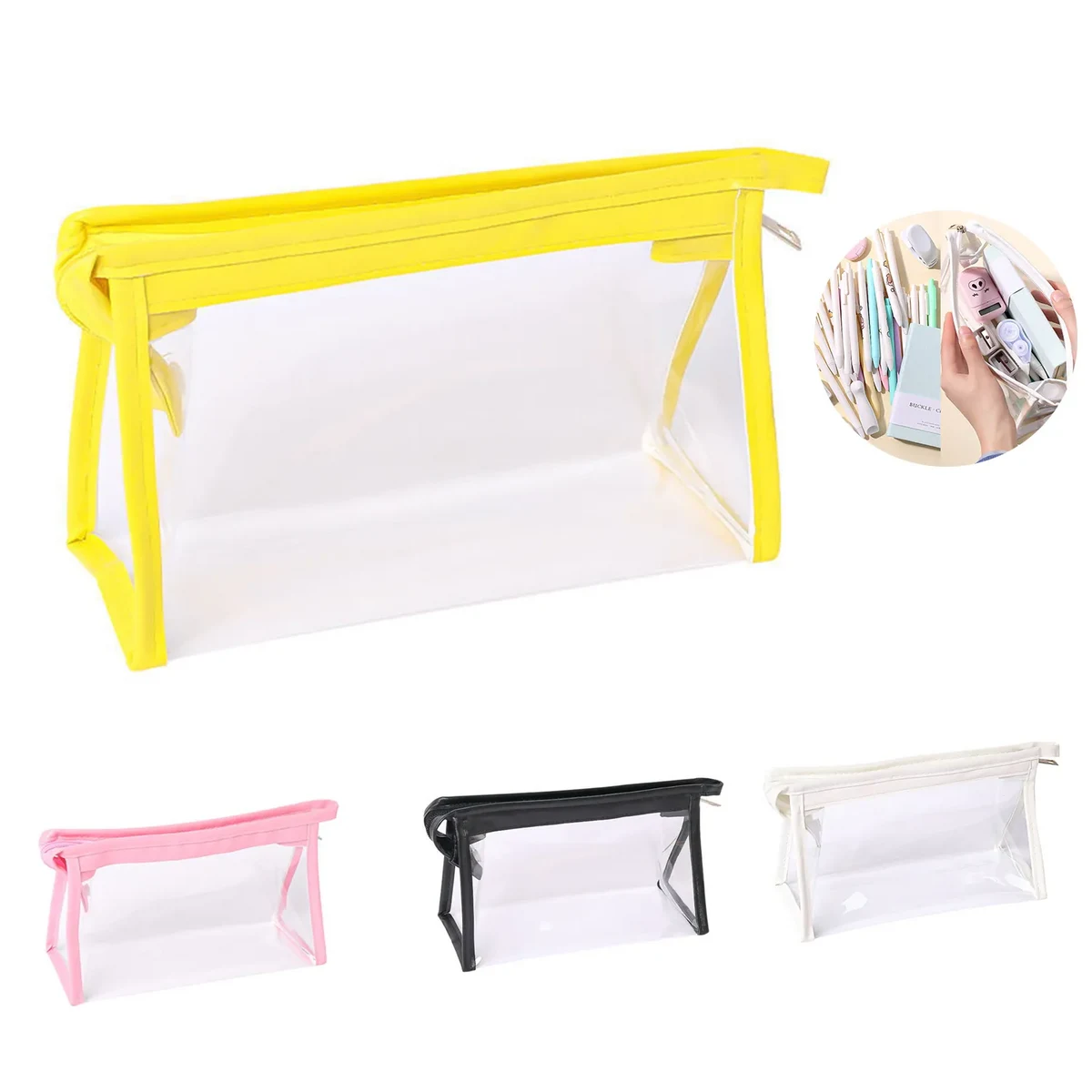 PVC Transparent Large Capacity Pencil Bag 1