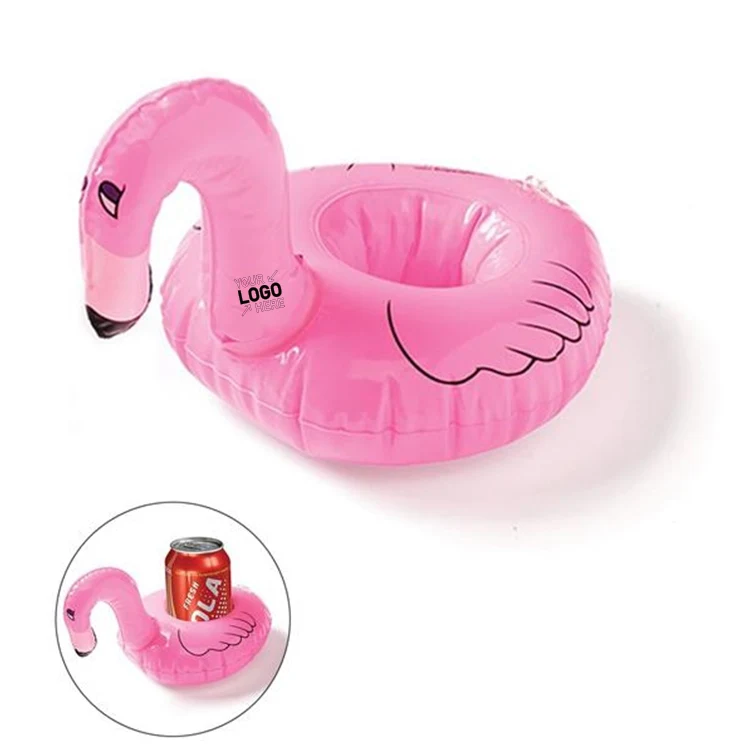 Inflatable Pink Flamingo Floating Coaster Made of PVC 1