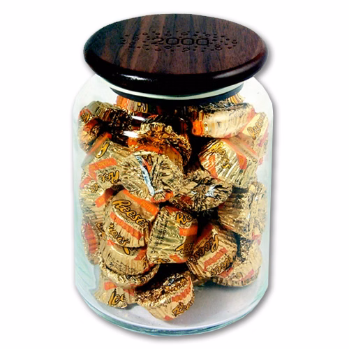 Large Candy Jar with Wood Lid