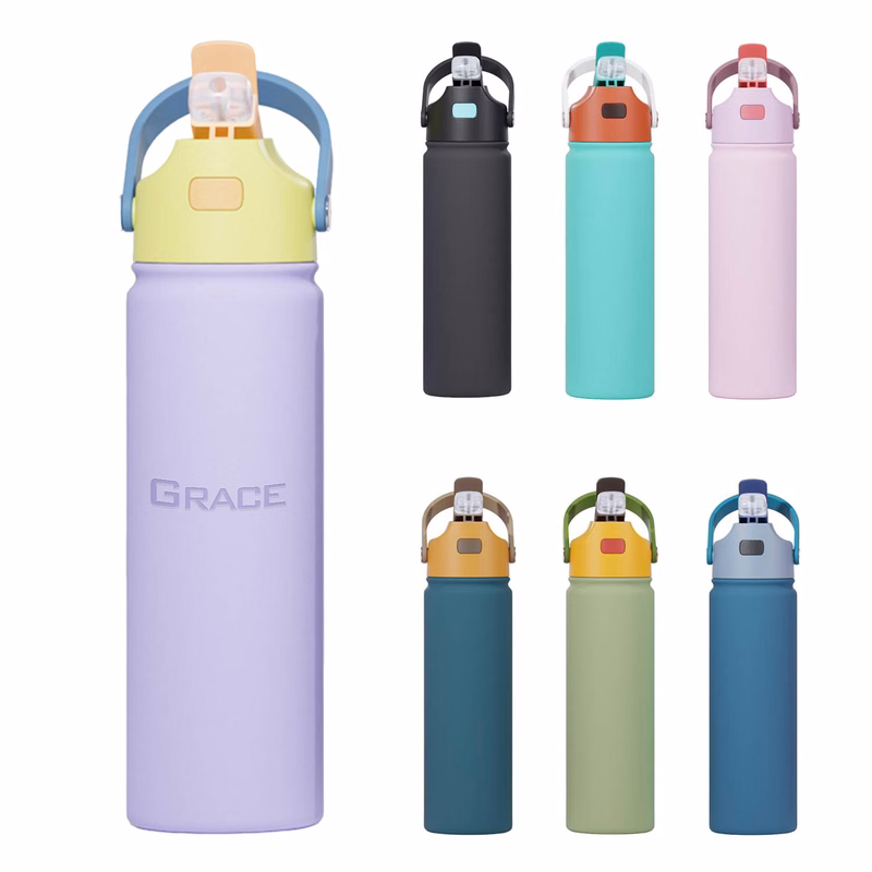 22oz Stainless Steel Insulated Sports Water Bottle