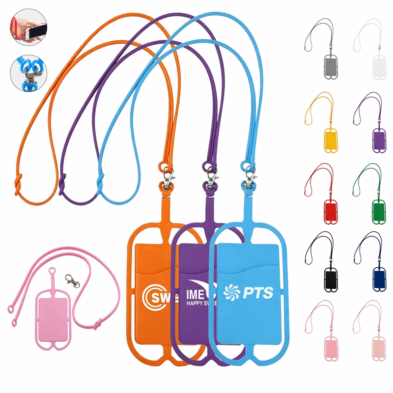 Silicone Lanyard With Phone Holde