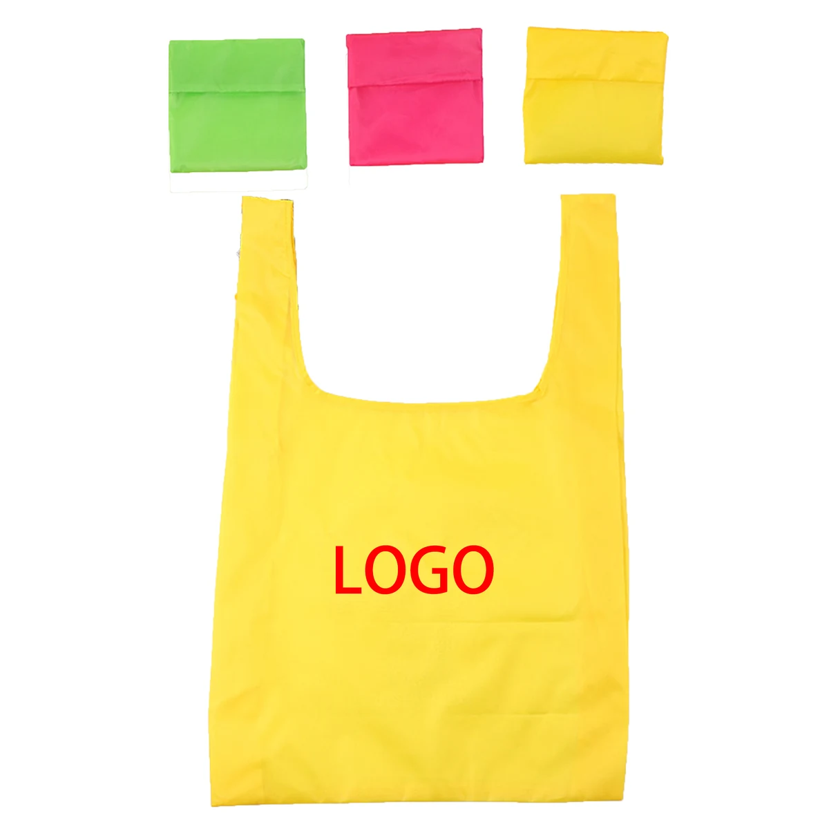 Collapsible Geometric Green Carrying Tote 1