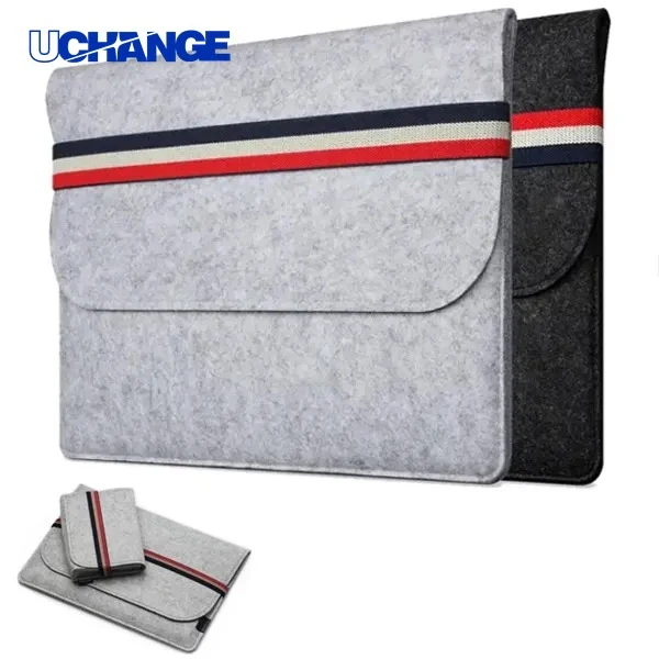 Two-in-One Felt Laptop Sleeve Convertible Carry Case 1