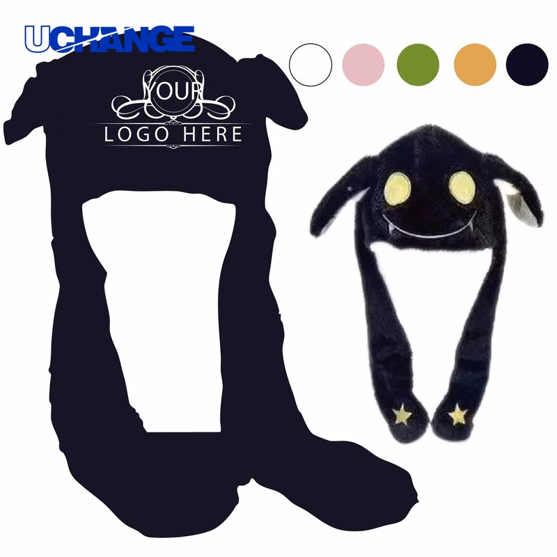 Interactive Plush Hat with Moving Ears Costume Hat