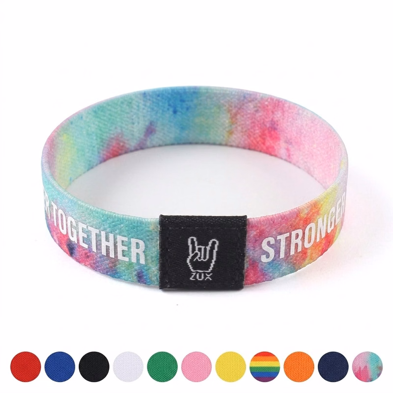 Stretch Fabric Wristband with Tag