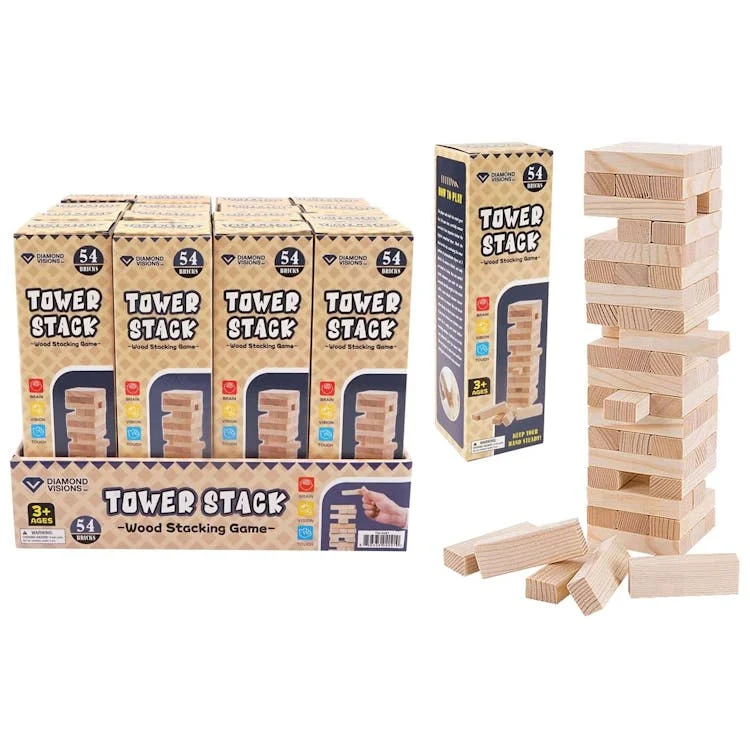 Wood Tower Stacking Game 1