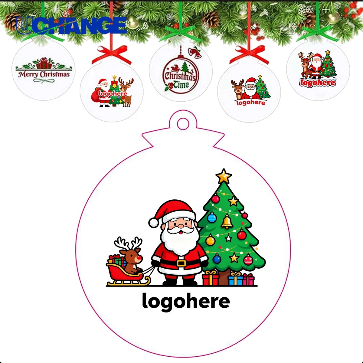 Two Inch Acrylic Holiday Ornament 1