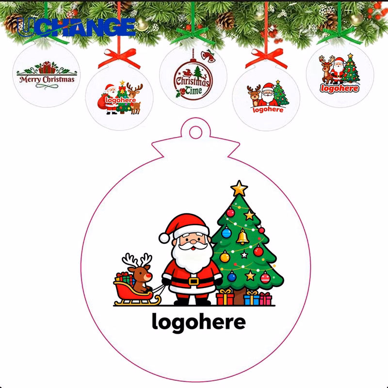 Two Inch Acrylic Holiday Ornament