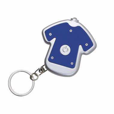 Shirt Shaped Key Chain w/ Flashlight - Blue