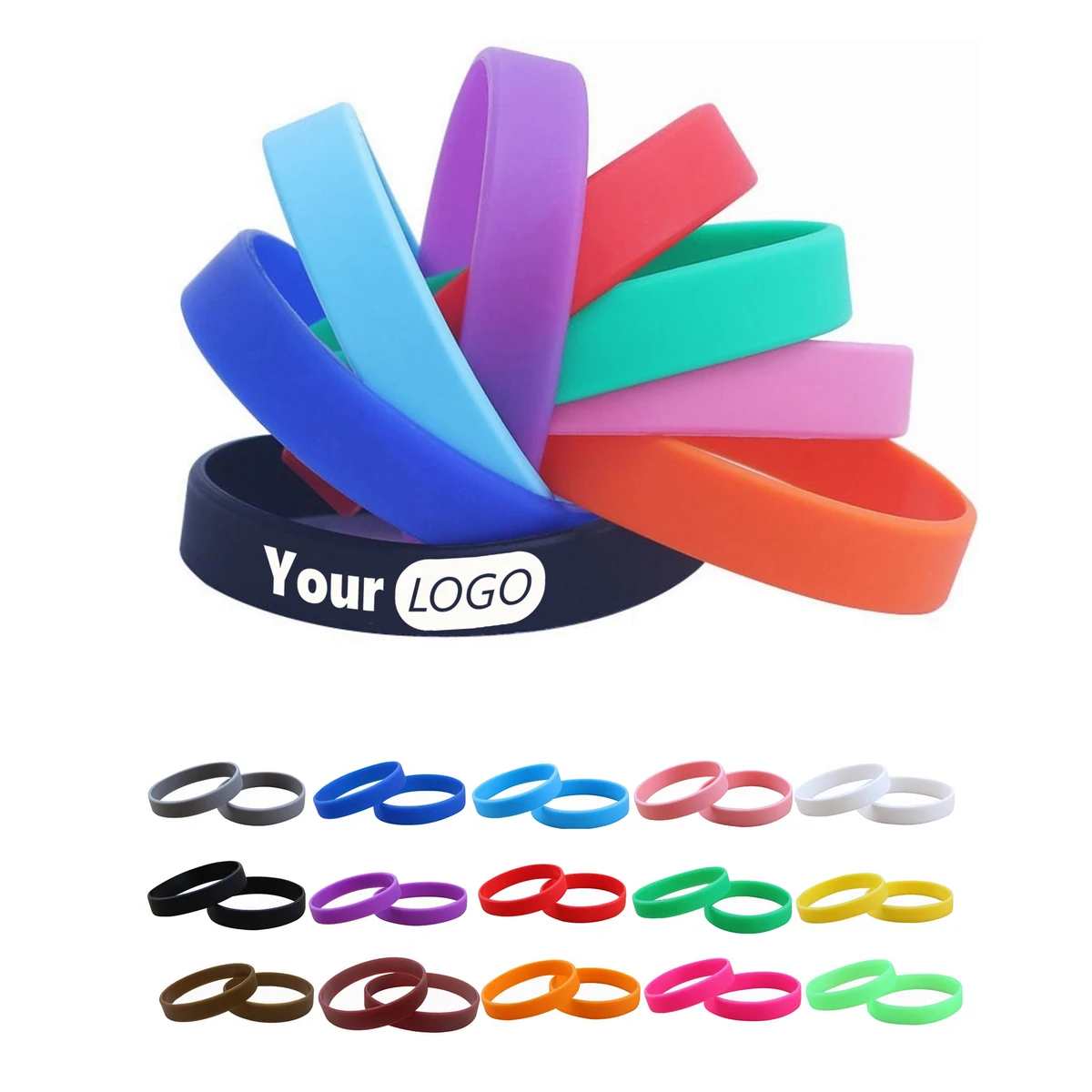 Colorful Silicone Bracelets with Custom Printing 1