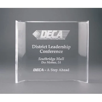 7" x 10" Clear Acrylic Crescent Award 1
