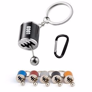 Auto Gear Shifter Model Keychain With Carabiner