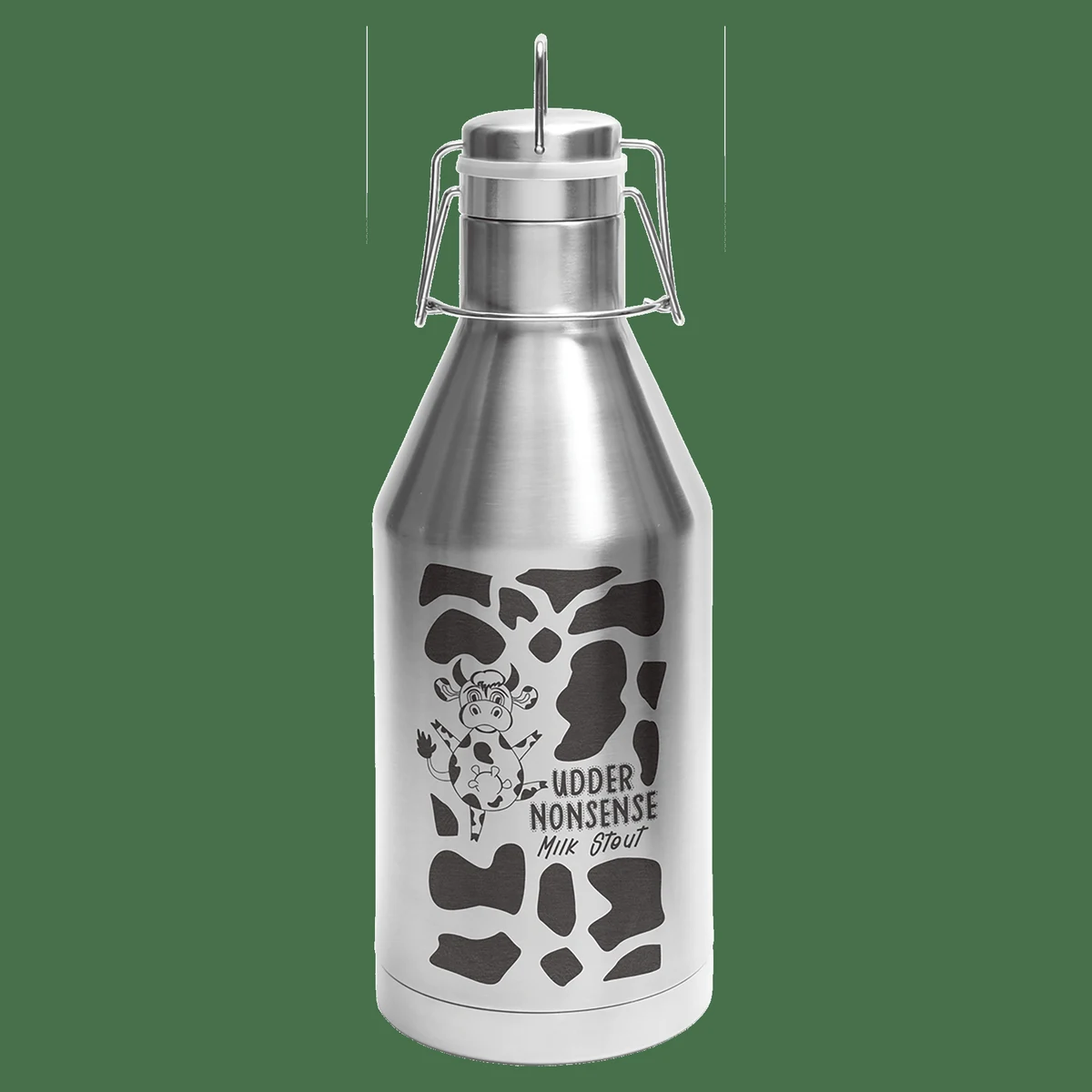 64 Oz. Stainless Steel Vacuum Insulated Growler With Swing-Top Lid, custom water bottle with logo imprint 1