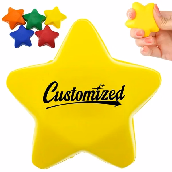 Custom Full-Color Star Shaped Stress Ball 2.99 inch — Desk Engagement Fidget