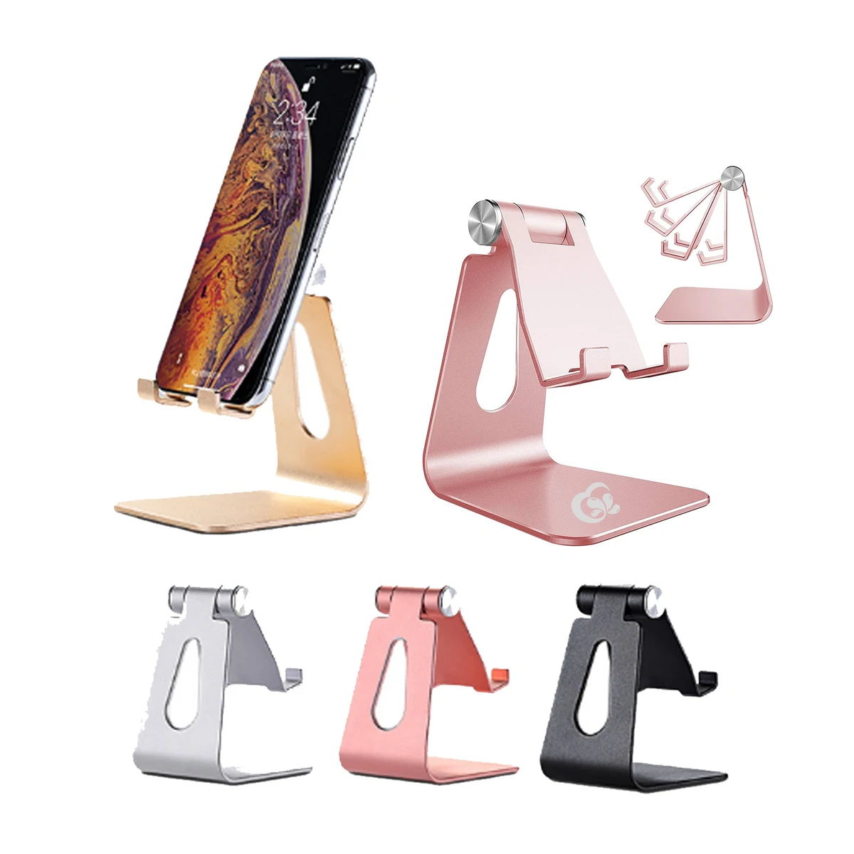 Adjustable Foldable Metal Mobile Phone Stand 1