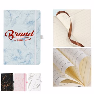 Marble and Gold Lined Notebook