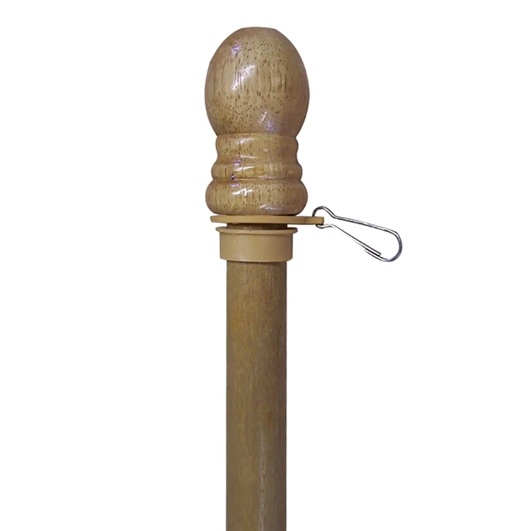 5' x 1" Natural Wood 1-Piece Pole 1
