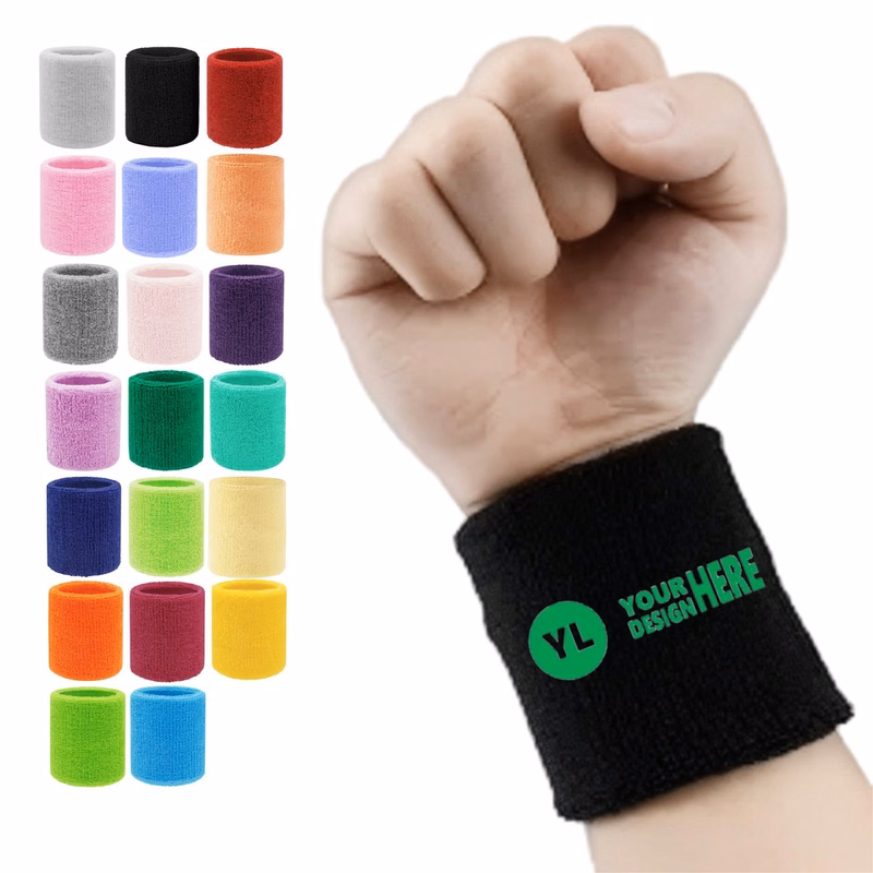 Custom Polyester Sports Sweat Wristbands