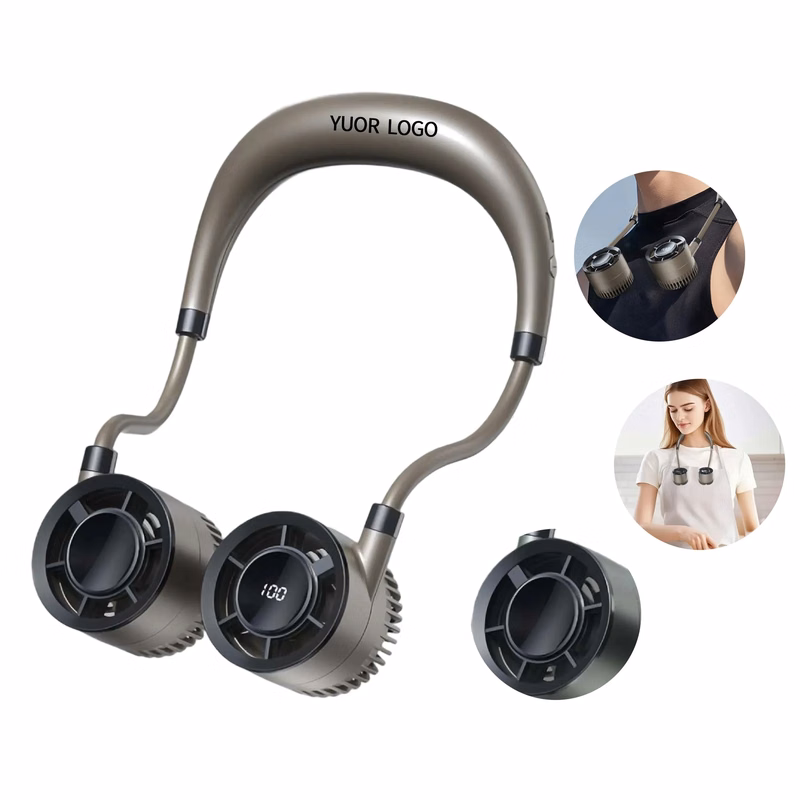 Portable Neck Fan with Adjustable 100 Level Airflow