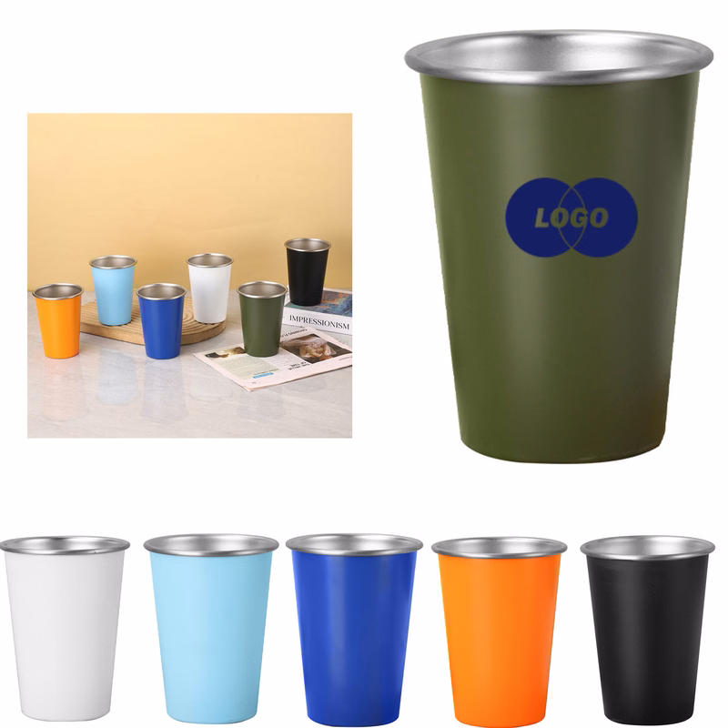 Stainless Steel Cups Customizable Logo