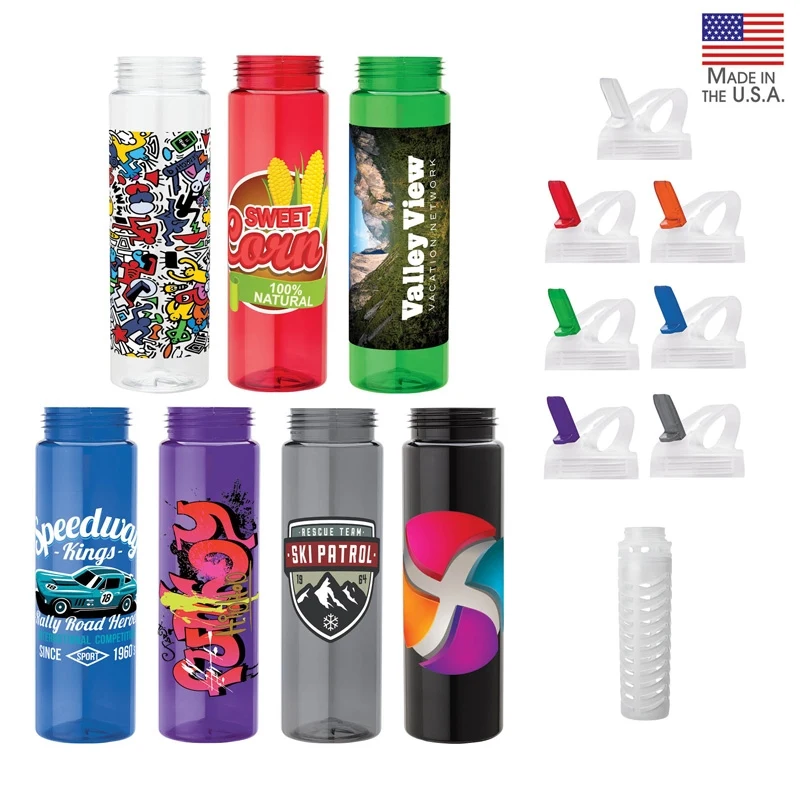Newport 25 oz. PET Bottle with Flip Spout & Infuser 1