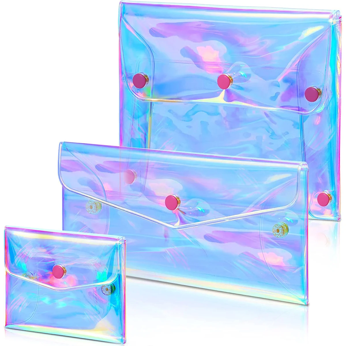 3 Pcs Holographic Makeup Bag 1
