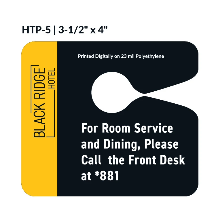 Non-Numbered Hang Tag w/1 Side Imprint (3½"x4") 1