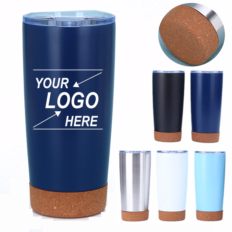 20 oz Insulated Coffee Travel Mug with Cork Bottom