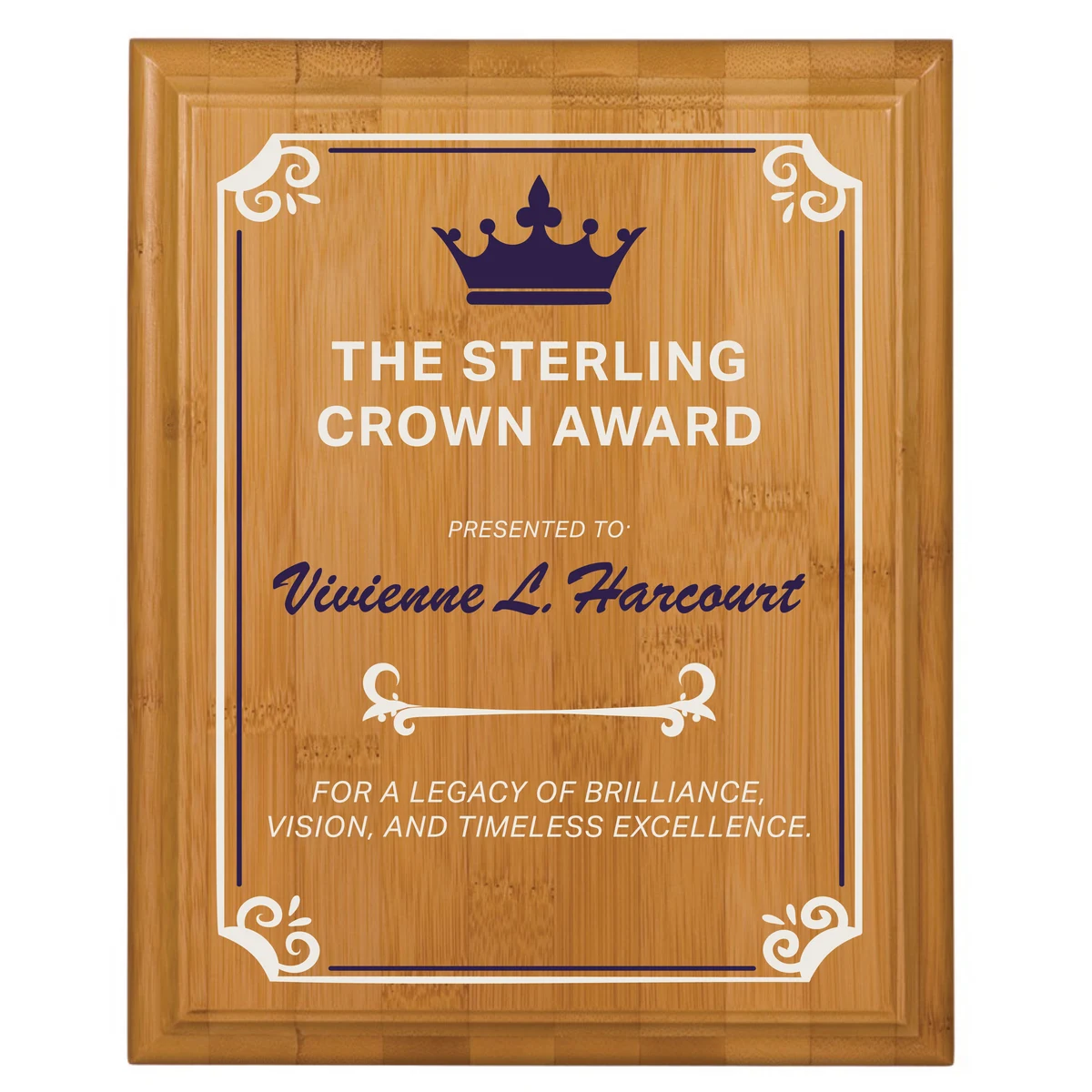 7" x 9" Bamboo Plaque 1