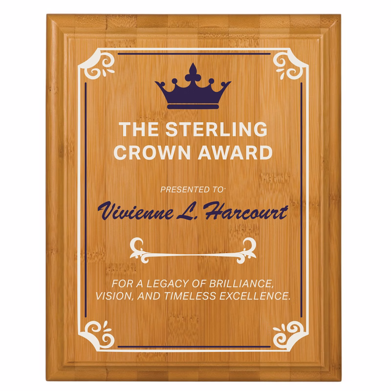 7" x 9" Bamboo Plaque
