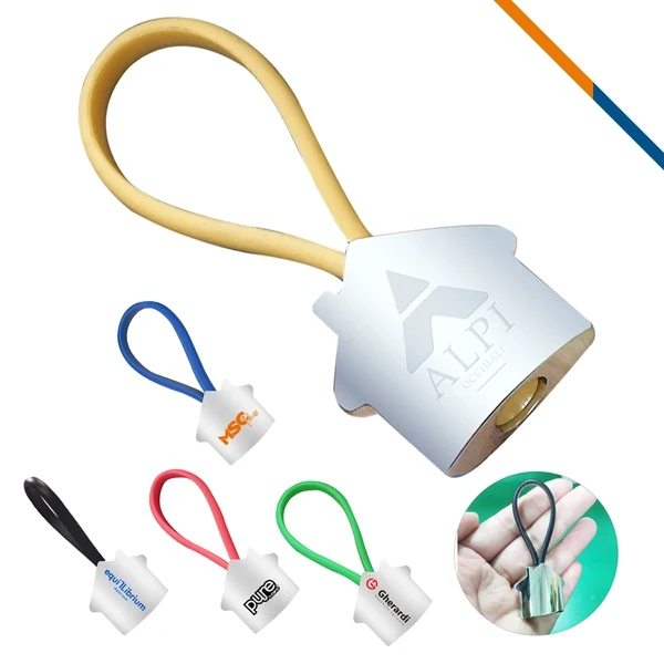 Custom House Silicone Keychain 1.02 in Multicolor — Home Services Promo 1