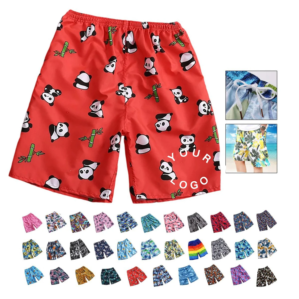 Comfortable Elastic Waist Beach Shorts for Men 1