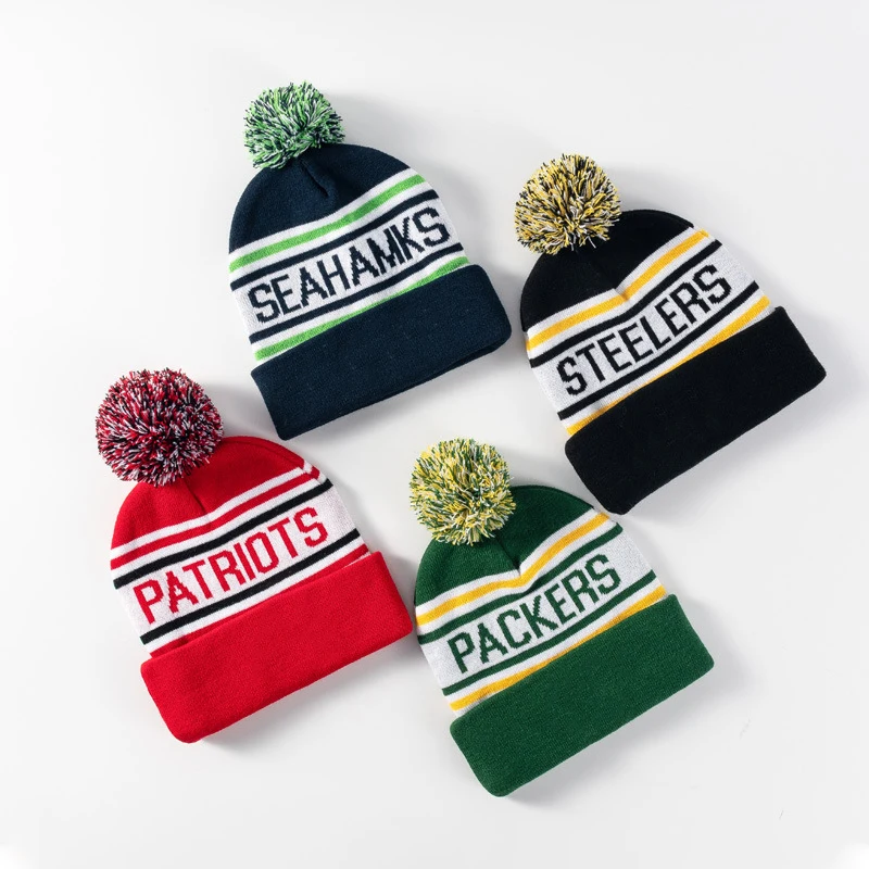 Jacquard Pom Beanie W/ Cuff 1
