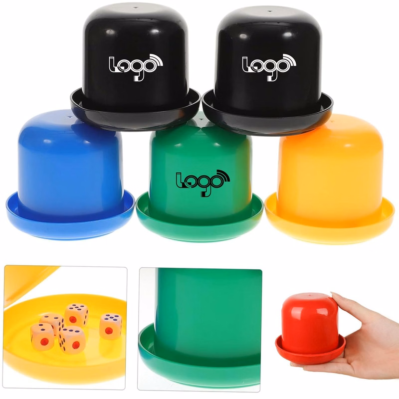 Stacking Cups Game Poker Dice Cups with Lid