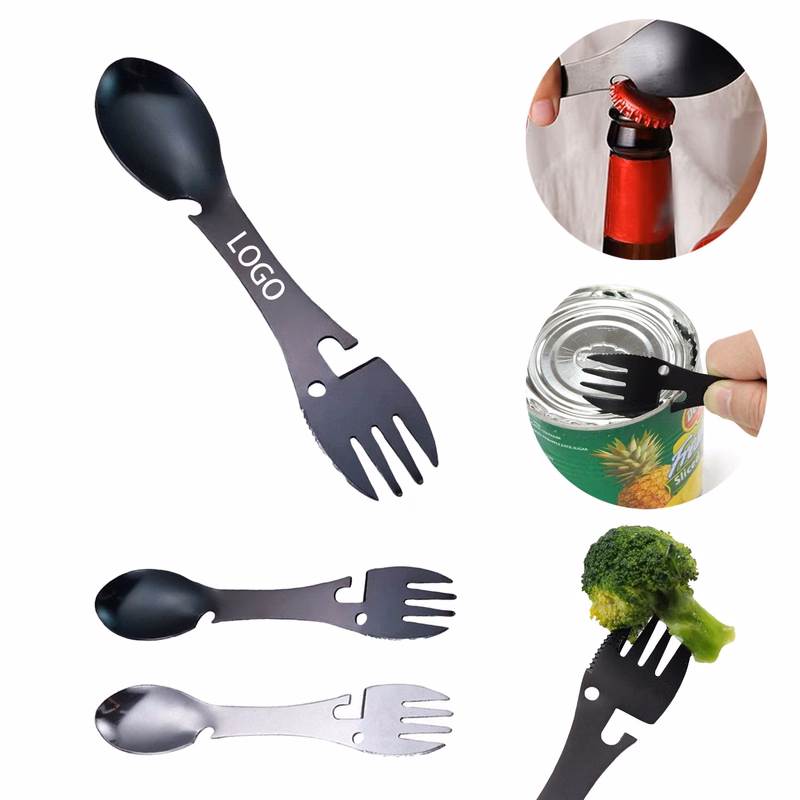 Multifunctional Cookware Spoon Fork Bottle Opener For Camping