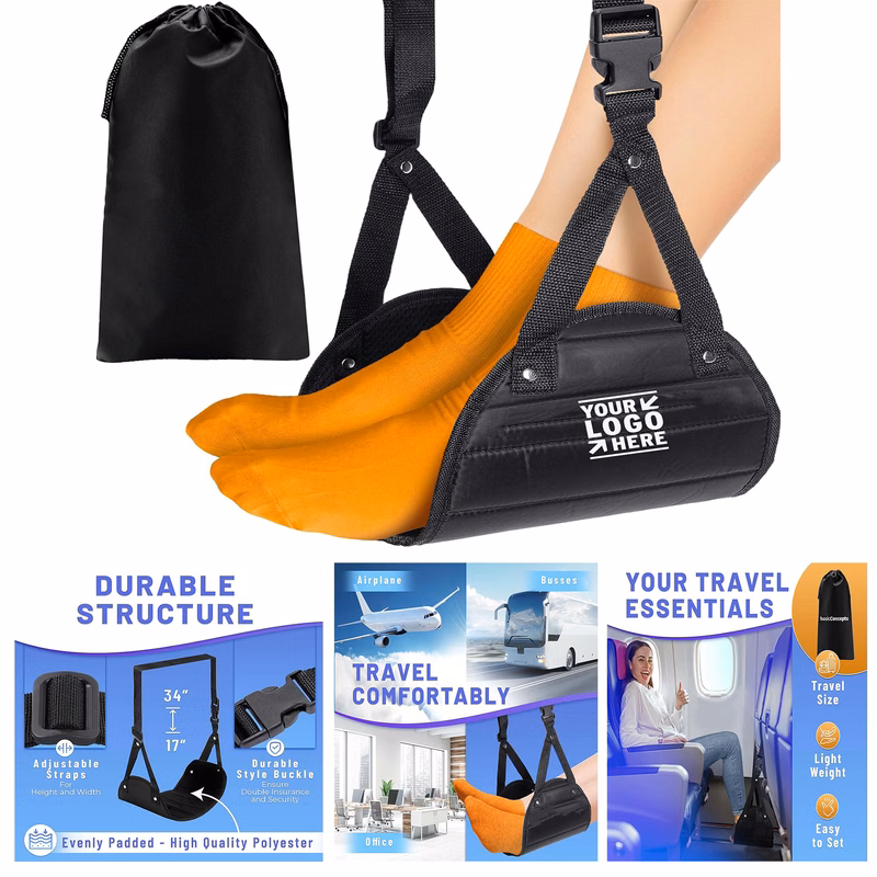 Travel Essentials Relax Your Feet Comfortably Airplane Foot Rest Hammock