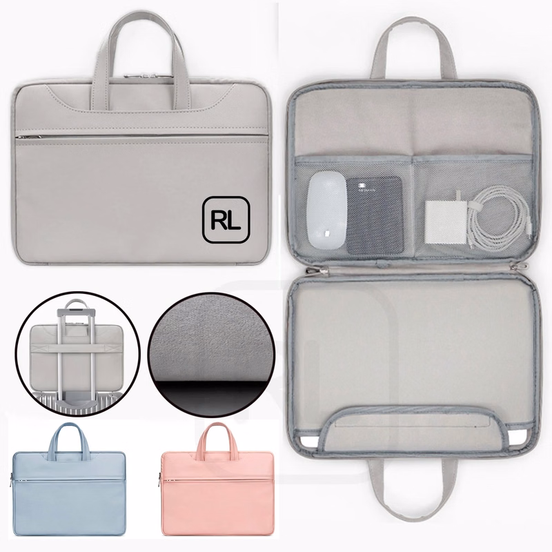 13"  Freely Open Laptop PU Briefcase Bag